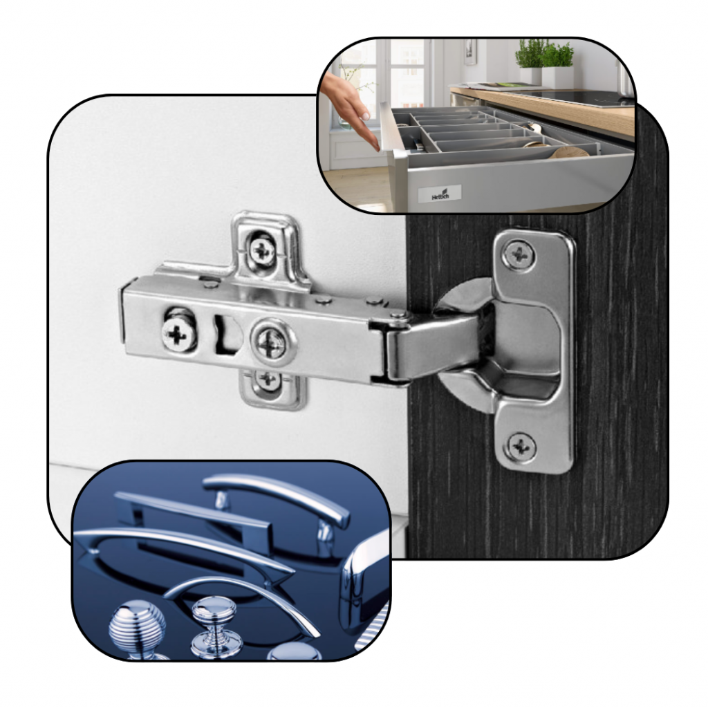 Furniture hinges, fittings and accessories